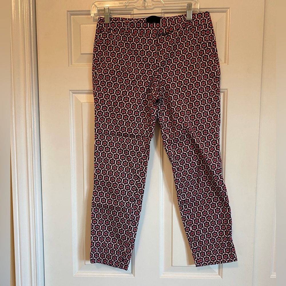 Red & Navy Print Capris Cynthia rowley